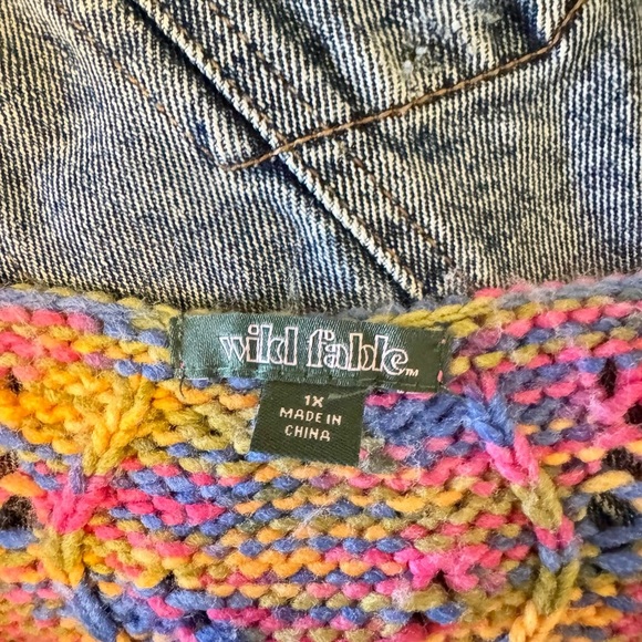 Wild Fable Multicolor Crew Neck Sweater - Picture 3 of 3